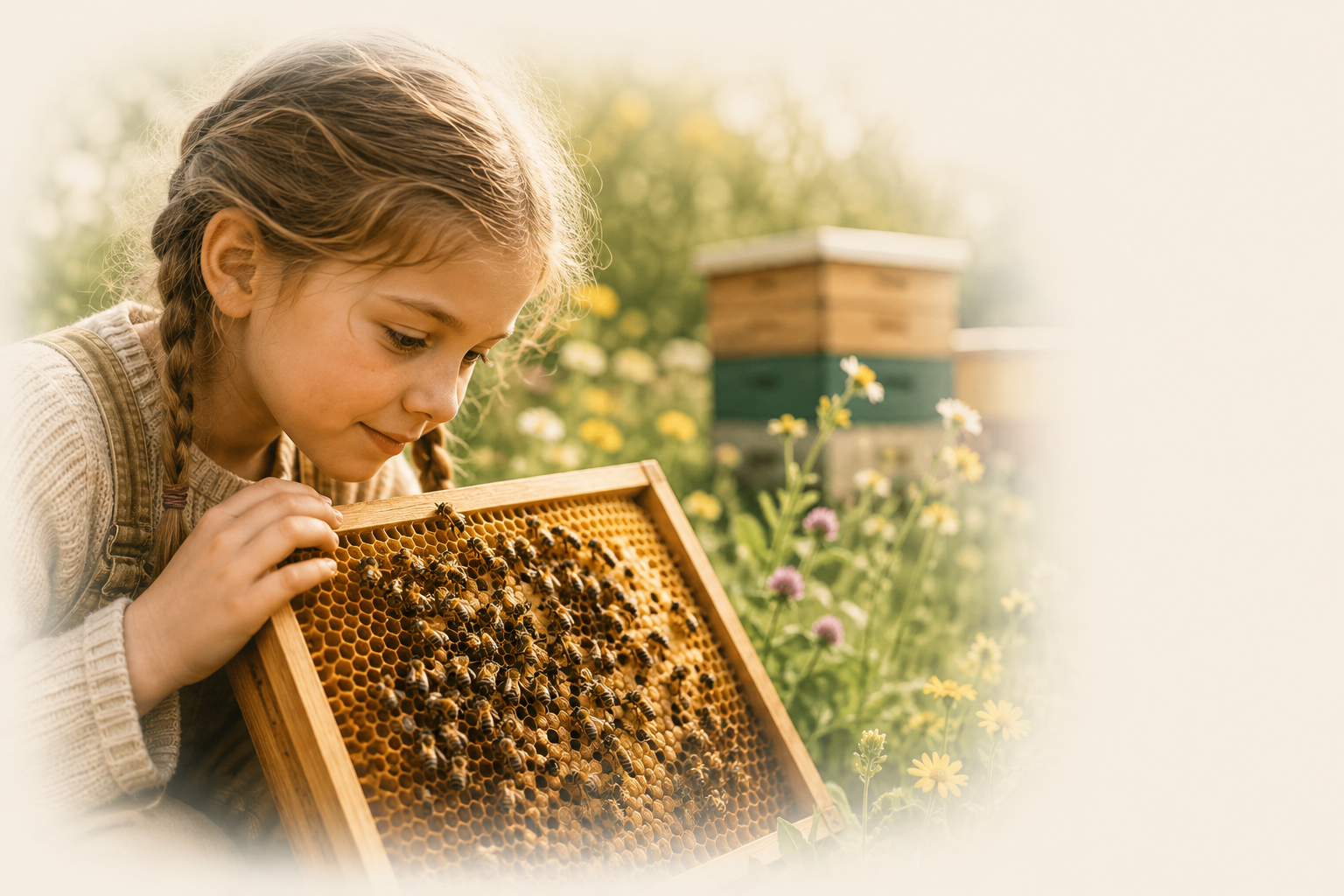 Symbolbild für die kindliche Faszination für Bienen und Imkerei
