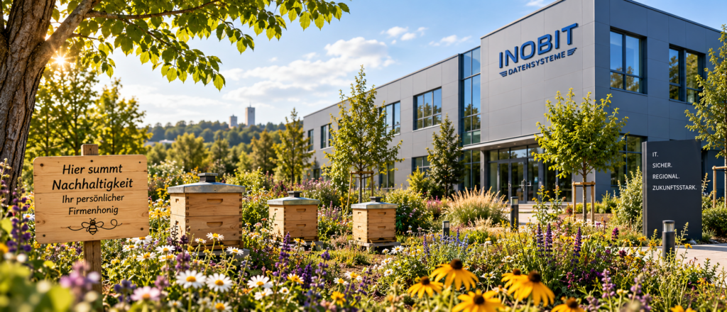 Firmenbienen bei InoBit in Bochum auf einem bienenfreundlich gestalteten Firmengelände